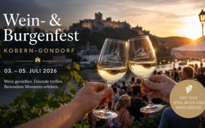 Wein- & Burgenfest Kobern-Gondorf 2026 – Drei Tage voller Wein, Musik und Moselgenuss